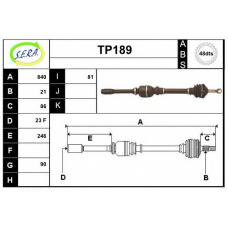 TP189 SERA Приводной вал