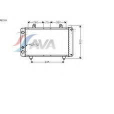 PE2319 AVA Радиатор, охлаждение двигателя