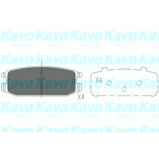 KBP-5538 KAVO PARTS Комплект тормозных колодок, дисковый тормоз