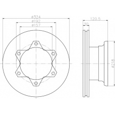 8DD 355 117-551 HELLA PAGID Тормозной диск