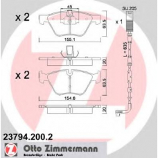 23794.200.2 ZIMMERMANN Комплект тормозных колодок, дисковый тормоз