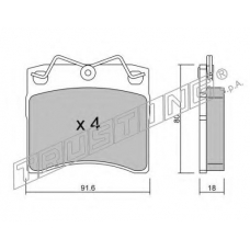 166.0 TRUSTING Комплект тормозных колодок, дисковый тормоз