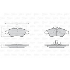 872576 VALEO Комплект тормозных колодок, дисковый тормоз