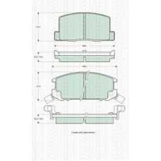 8110 13999 TRIDON Brake pads - rear