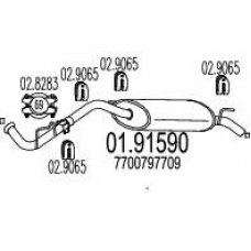 01.91590 MTS Глушитель выхлопных газов конечный