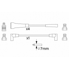 0 986 356 744 BOSCH Комплект проводов зажигания