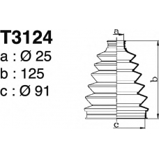 T3124 DEPA Комплект пылника, приводной вал