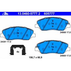 13.0460-5777.2 ATE Комплект тормозных колодок, дисковый тормоз
