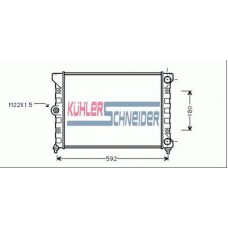 1307801 KUHLER SCHNEIDER Радиатор, охлаждение двигател