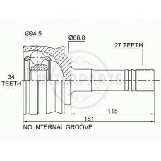 OJ-1675 InterParts Шарнирный комплект, приводной вал