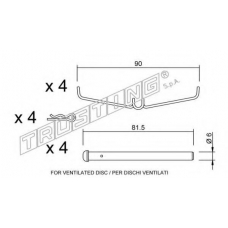 KIT.071 TRUSTING Комплектующие, колодки дискового тормоза