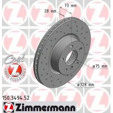 150.3494.52 ZIMMERMANN Тормозной диск