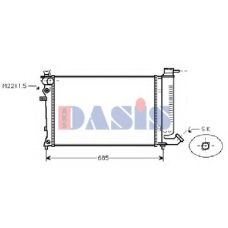 060002N AKS DASIS Радиатор, охлаждение двигателя