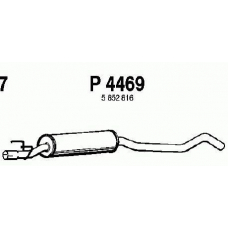 P4469 FENNO Средний глушитель выхлопных газов