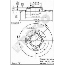 BS 7269 BRECO Тормозной диск