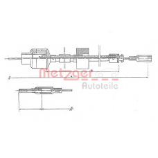11.224 METZGER Трос, управление сцеплением