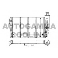 100775 AUTOGAMMA Радиатор, охлаждение двигателя