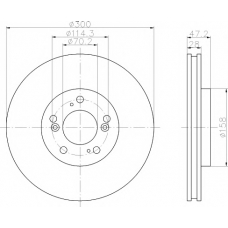 8DD 355 108-141 HELLA PAGID Тормозной диск