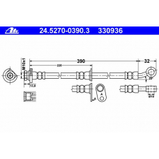 24.5270-0390.3 ATE Тормозной шланг