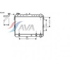 MZ2099 AVA Радиатор, охлаждение двигателя
