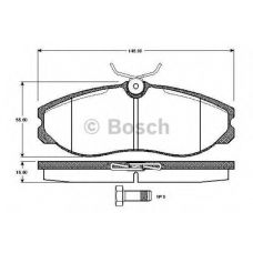 0 986 TB2 252 BOSCH Комплект тормозных колодок, дисковый тормоз