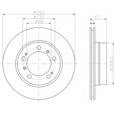 8DD 355 105-721 HELLA Тормозной диск