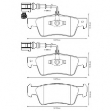 573301B BENDIX Комплект тормозных колодок, дисковый тормоз