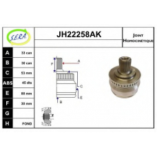 JH22258AK SERA Шарнирный комплект, приводной вал