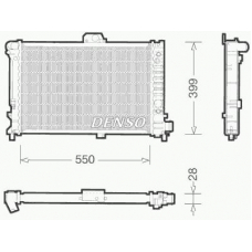 DRM25007 DENSO Радиатор, охлаждение двигателя