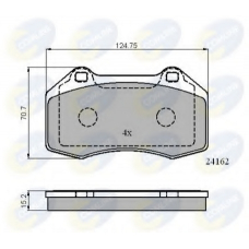 CBP01703 COMLINE Комплект тормозных колодок, дисковый тормоз