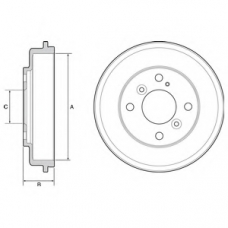 BF525 DELPHI Тормозной барабан