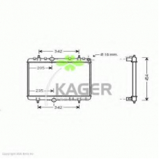31-1367 KAGER Радиатор, охлаждение двигателя