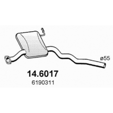 14.6017 ASSO Средний глушитель выхлопных газов