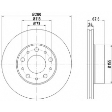 MDC2686 MINTEX Тормозной диск