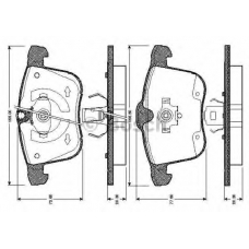 0 986 TB2 867 BOSCH Комплект тормозных колодок, дисковый тормоз