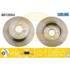 6072094 GIRLING Тормозной диск