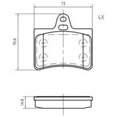 K430200 Vema Комплект тормозных колодок, дисковый тормоз