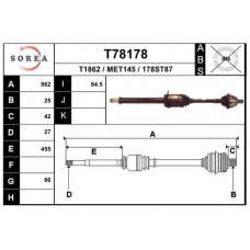 T78178 EAI Приводной вал