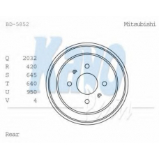 BD-5852 KAVO PARTS Тормозной барабан