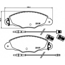 8DB 355 019-331 HELLA Комплект тормозных колодок, дисковый тормоз