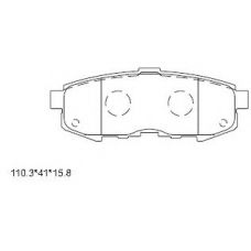 KD3759 ASIMCO Комплект тормозных колодок, дисковый тормоз