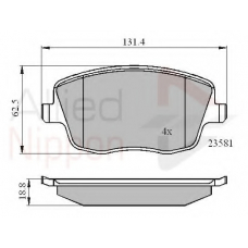 ADB01147 COMLINE Комплект тормозных колодок, дисковый тормоз