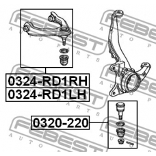0324-RD1RH FEBEST Рычаг независимой подвески колеса, подвеска колеса