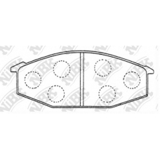 PN1052 NiBK Комплект тормозных колодок, дисковый тормоз