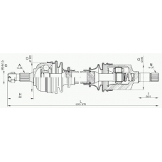 DRS6228.00 OPEN PARTS Приводной вал