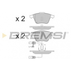 BP3081 BREMSI Комплект тормозных колодок, дисковый тормоз