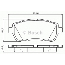 0 986 495 108 BOSCH Комплект тормозных колодок, дисковый тормоз