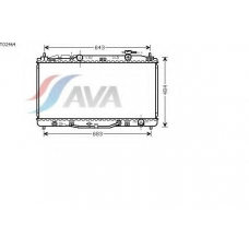 TO2464 AVA Радиатор, охлаждение двигателя