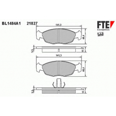 BL1484A1 FTE Комплект тормозных колодок, дисковый тормоз