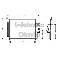 82D0225521A WEBASTO Конденсатор, кондиционер